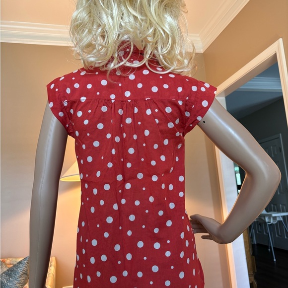 MARC JACOBS ADORABLE RED & WHITE POLKA DOT TOP IN GREAT CONDITION. - Picture 5 of 10